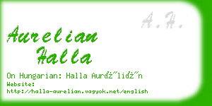 aurelian halla business card